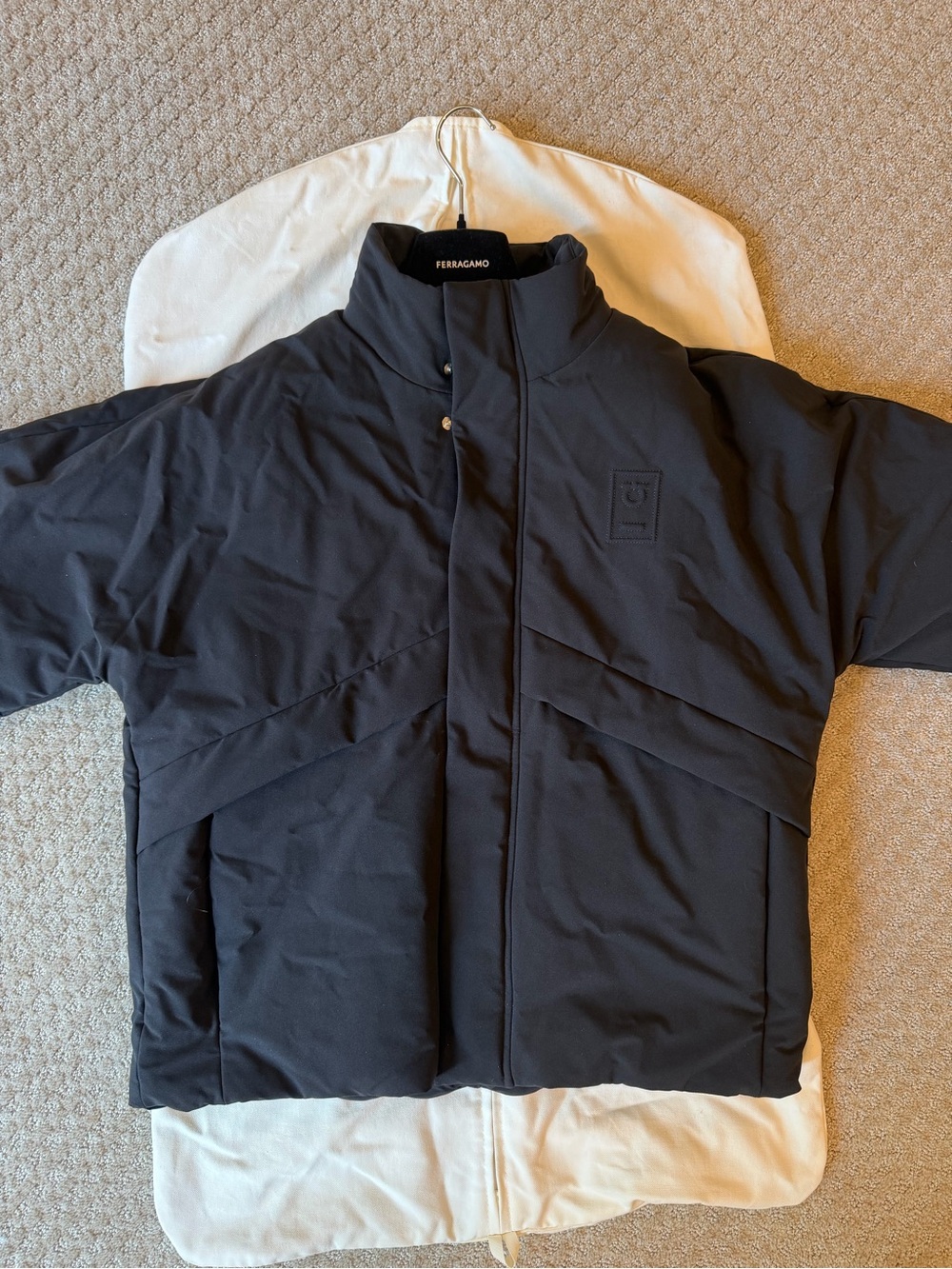 Salvatore Ferragamo Men's Black Down Puffer Jacket